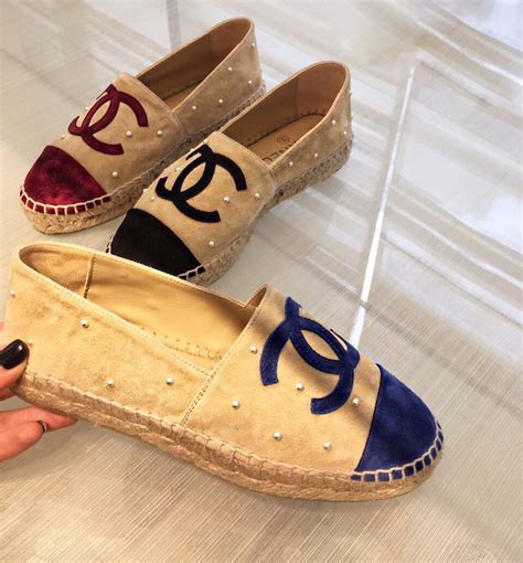 chanel espadrilles 2017 pearl|authentic Chanel espadrilles.